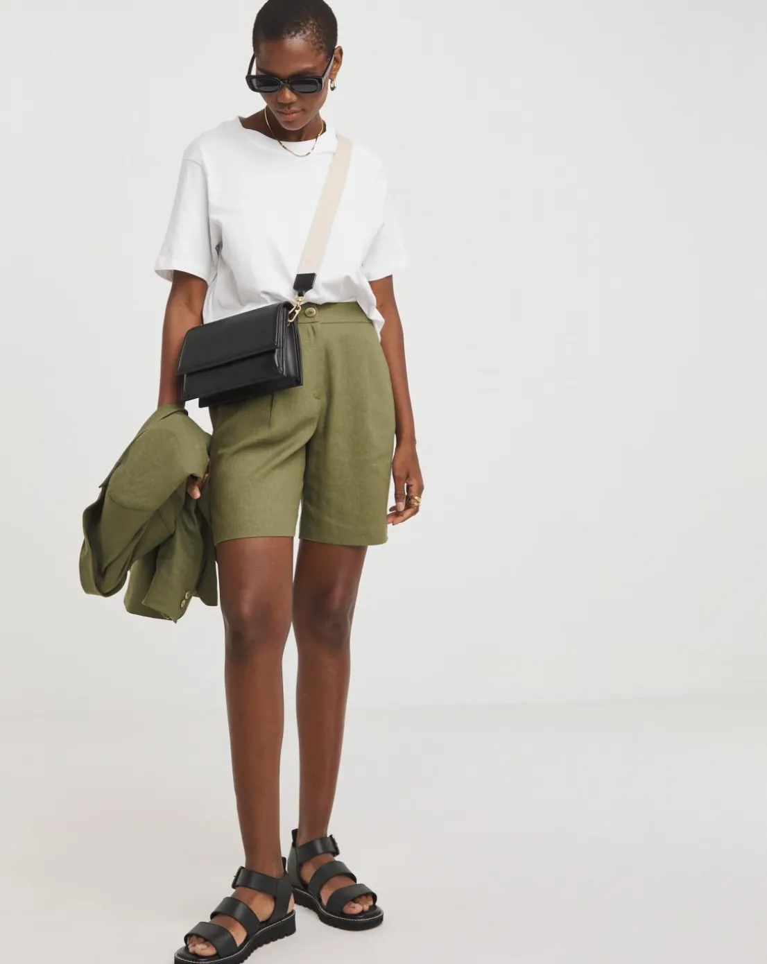 Linen Bermuda Shorts