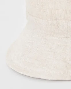 Linen Bow Detail Bucket Hat