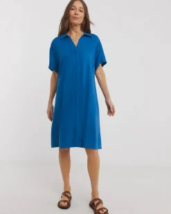 Linen Collared Tunic Dress