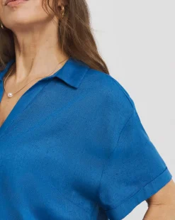 Linen Collared Tunic Dress