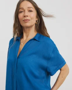 Linen Collared Tunic Dress