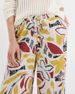 Linen Mix Wide Leg Trouser