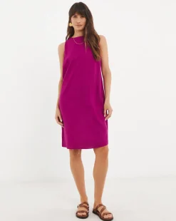 Linen Sleeveless Shift Dress