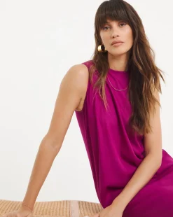 Linen Sleeveless Shift Dress