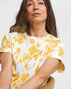 Longline Short Sleeve Curved Hem Top