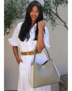 Luella Grey Adriana Sage Hobo Tote