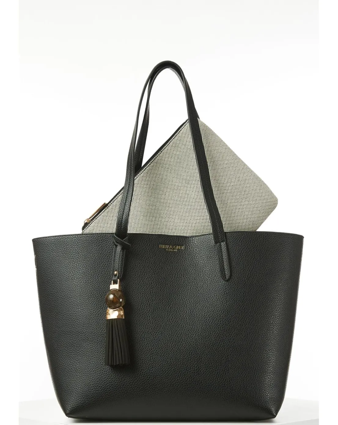 Luella Grey Benny Black Tote & Pouch