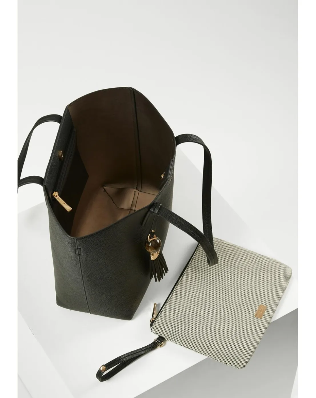 Luella Grey Benny Black Tote & Pouch