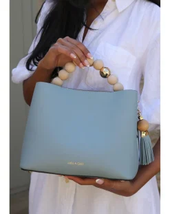 Luella Grey Demi Blue Crossbody Tote