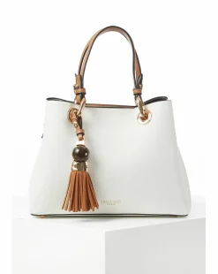 Luella Grey Gala White Crossbody Tote