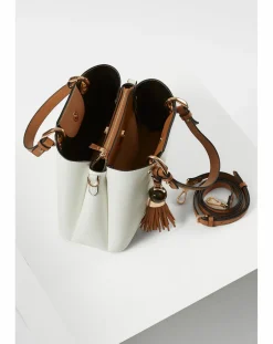 Luella Grey Gala White Crossbody Tote