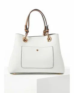 Luella Grey Gala White Crossbody Tote