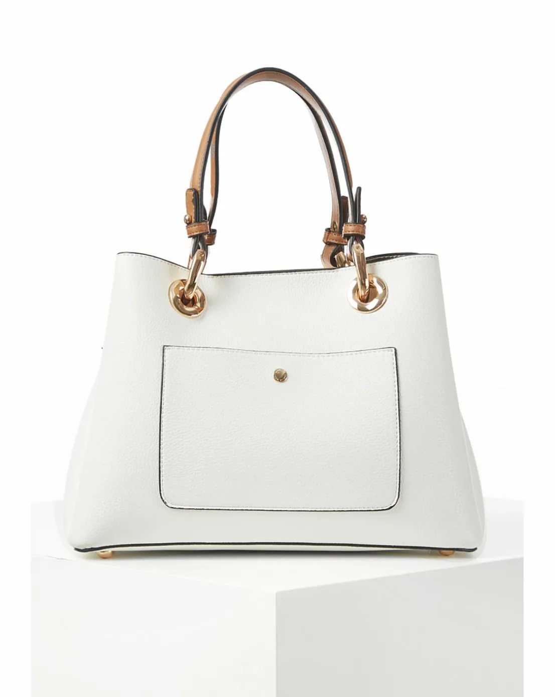 Luella Grey Gala White Crossbody Tote