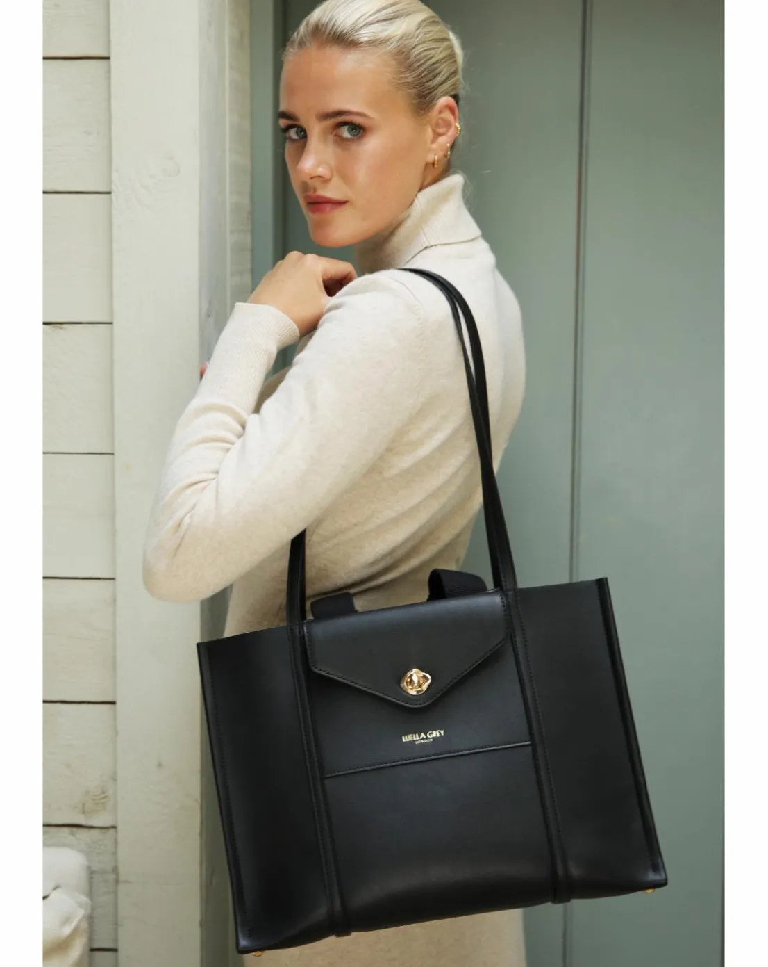 Luella Grey Giselle Black Laptop Tote