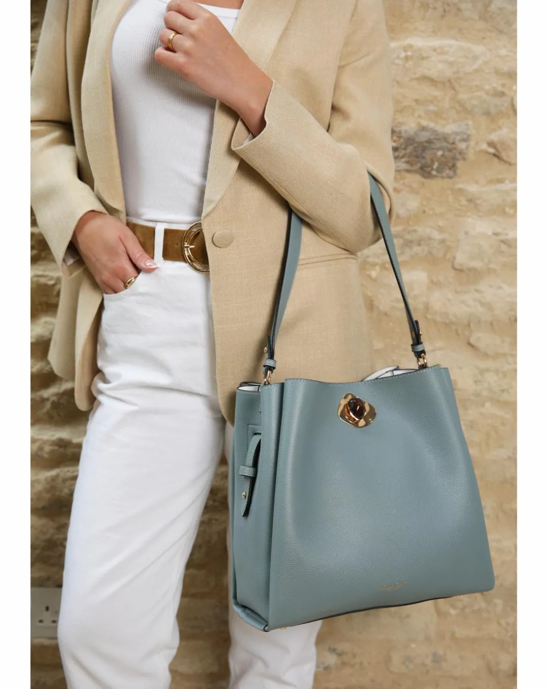 Luella Grey Henri Powder Blue Hobo Tote