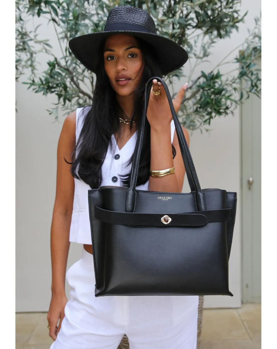 Luella Grey Oriana Black Laptop Tote