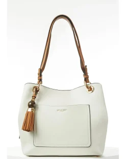 Luella Grey Sienna White Hobo Tote