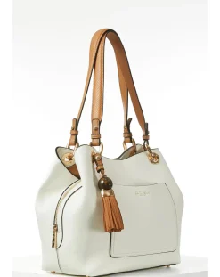 Luella Grey Sienna White Hobo Tote
