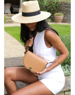 Luella Grey Tara Camel Saddle Crossbody