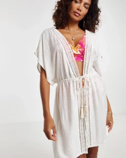 Lurex Open Beach Kaftan