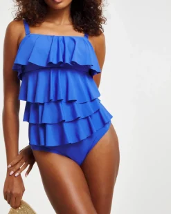 MAGISCULPT Bandeau Ruffle Swimsuit