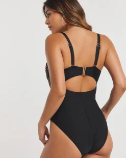 MAGISCULPT Embroidered Bandeau Underwired Swimsuit