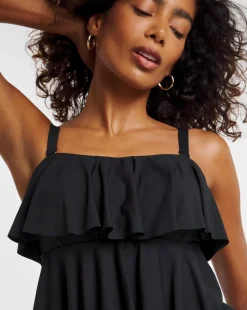 MAGISCULPT Firm Control Bandeau Ruffle Swimsuit