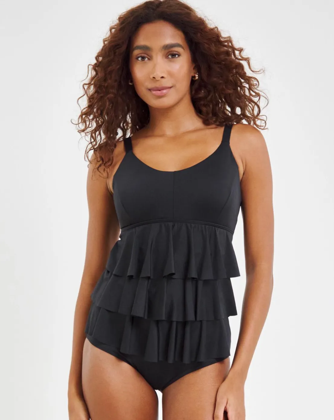 MAGISCULPT Illusion Ruffle Tummy Control Swimsuit