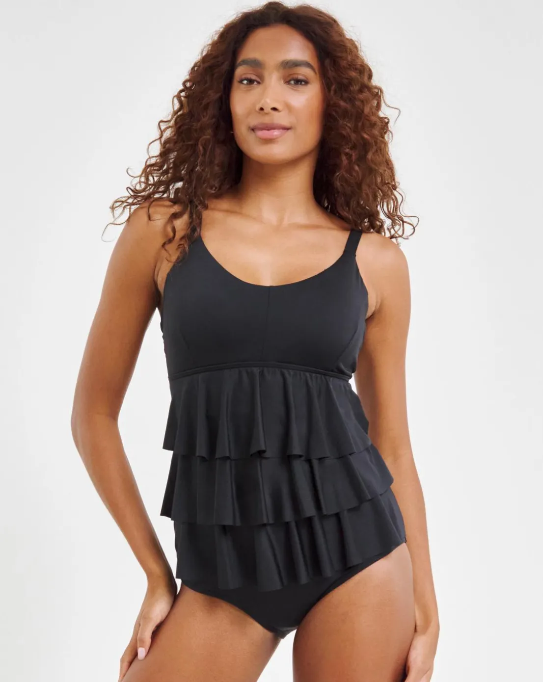 MAGISCULPT Illusion Ruffle Tummy Control Swimsuit