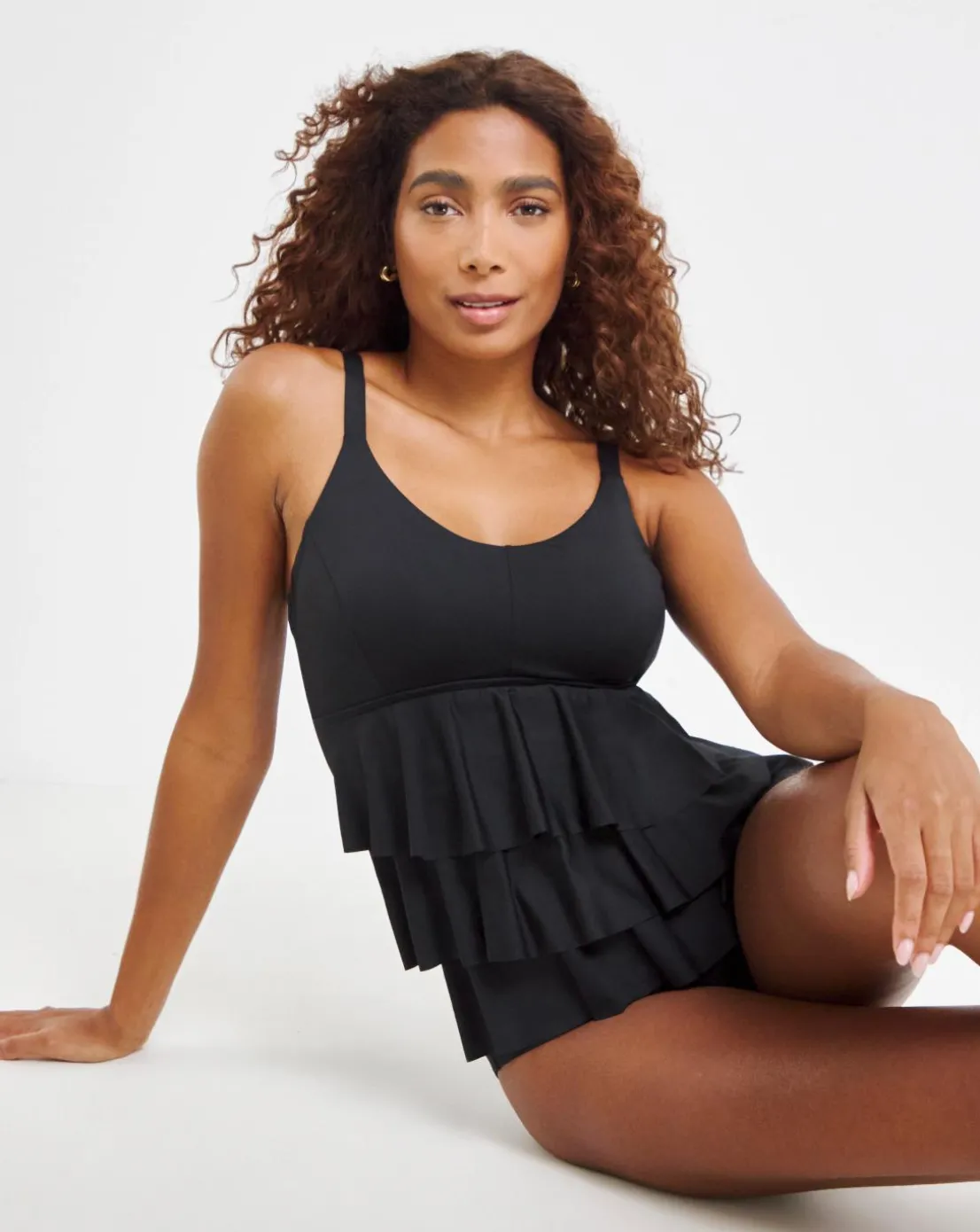 MAGISCULPT Illusion Ruffle Tummy Control Swimsuit