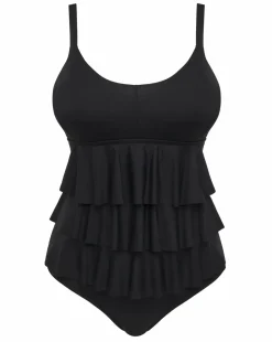 MAGISCULPT Illusion Ruffle Tummy Control Swimsuit