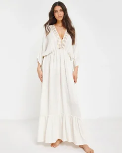 MAGISCULPT Lurex Maxi Beach Kaftan