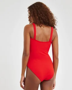 MAGISCULPT Medium Control Contour Me Scalloped Edge Bandeau Swimsuit