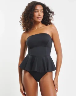 MAGISCULPT Medium Control Contour Me Peplum Scuba Swimsuit