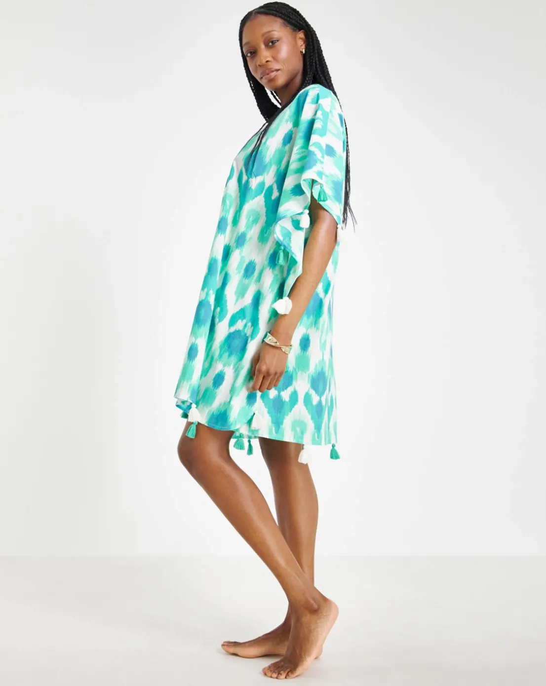 MAGISCULPT Tassel Trim Beach Kaftan
