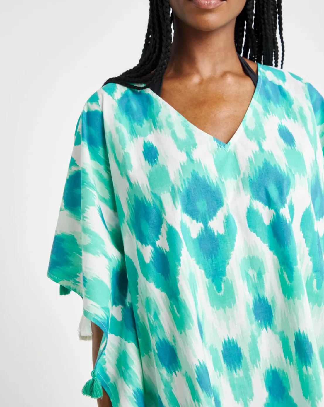 MAGISCULPT Tassel Trim Beach Kaftan