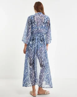MAGISCULPT Tie Waist Open Beach Kaftan