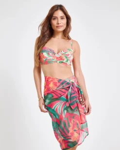 MAGISCULPT Tropical Print Midi Sarong