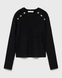 Mango Arturo Button Shoulder Sweater