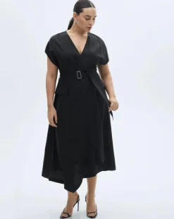 Mango Asymmetrical Dress with Belt