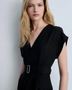 Mango Asymmetrical Dress with Belt