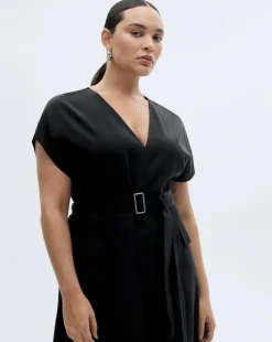 Mango Asymmetrical Dress with Belt