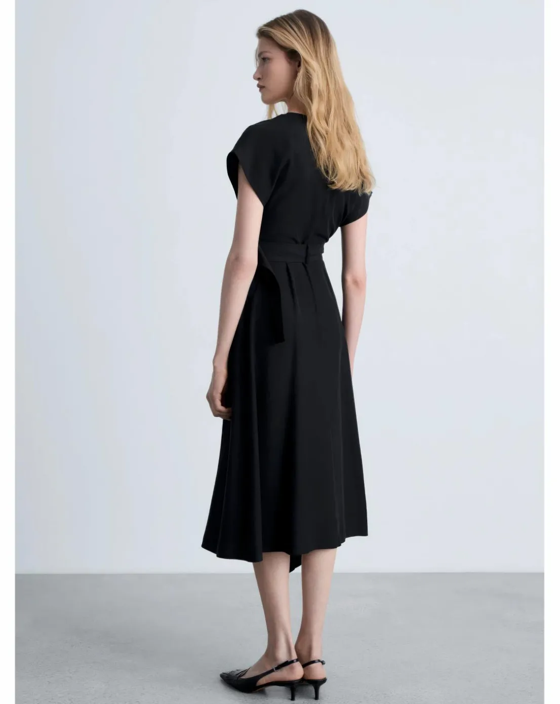 Mango Asymmetrical Dress with Belt