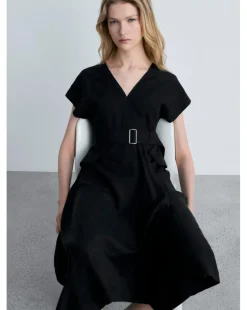 Mango Asymmetrical Dress with Belt