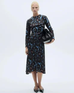 Mango Bimba Satin Midi Dress