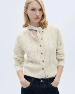 Mango Braided Cardigan With Openwork Detail