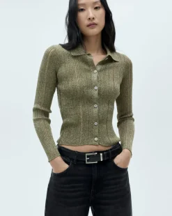 Mango Cotillon Ribbed Cardigan