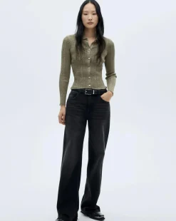 Mango Cotillon Ribbed Cardigan