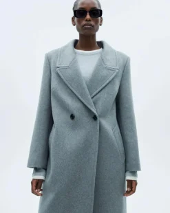 Mango Double Breasted Wool Coat