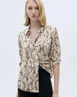 Mango Ideale Snake Print Shirt